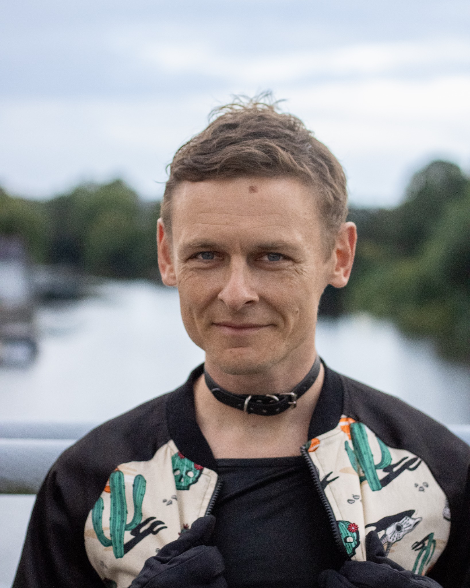 Outdoor portrait beside the river in Chester